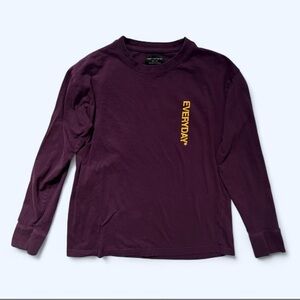 Cotton On x T-Bar Everyday* Long Sleeve Graphic Shirt in Purple/Yellow Size XS